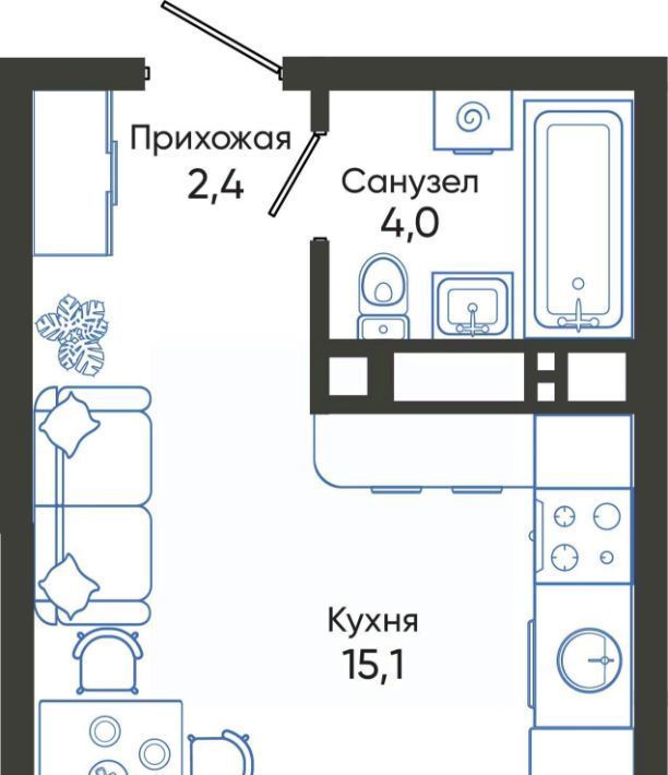 квартира г Новороссийск р-н Центральный ул Куникова 47г ш Мысхакское фото 2