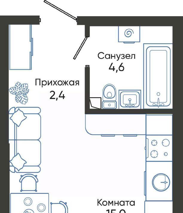 квартира г Новороссийск р-н Центральный ш Мысхакское фото 1