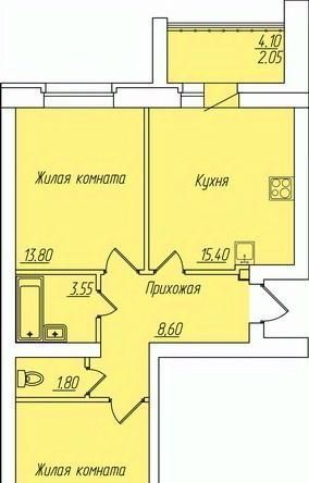 квартира г Чебоксары р-н Калининский ул Анатолия Игумнова 28 фото 1