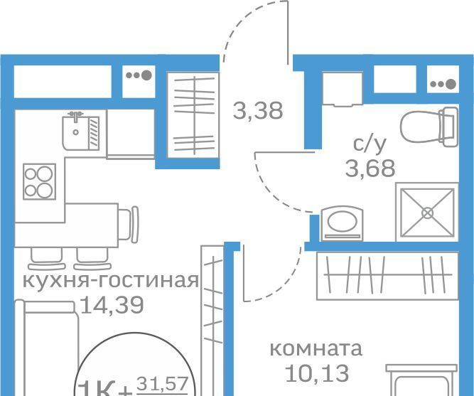 квартира г Тюмень р-н Калининский ДОК ул Краснооктябрьская 16 Калининский административный округ фото 1