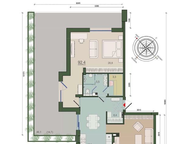 квартира г Калининград р-н Ленинградский ул Молодой гвардии 36/2 фото