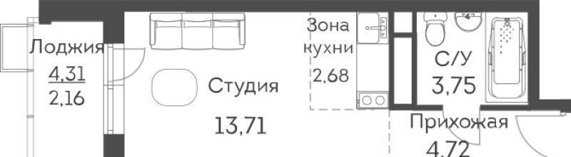 квартира г Москва метро Митино ЖК Аквилон Митино к 1 фото 1