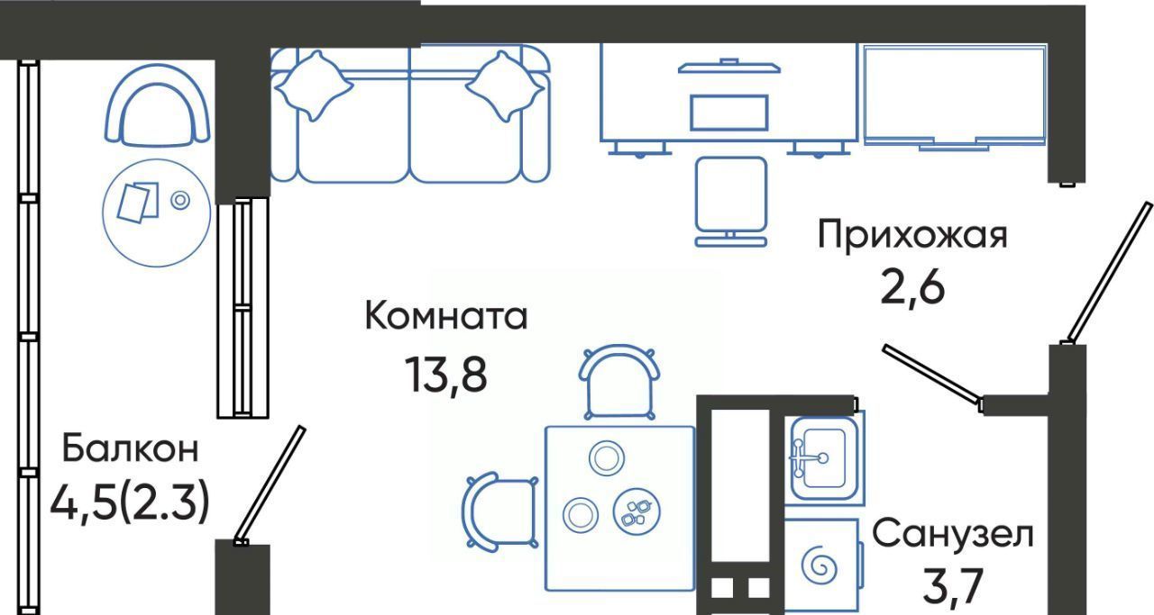 квартира г Новороссийск р-н Центральный ул Куникова 47г ш Мысхакское фото 2