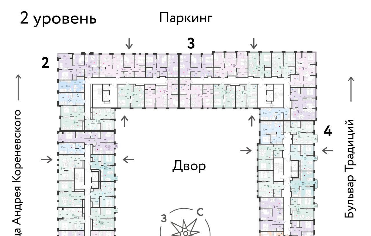 квартира г Тюмень р-н Калининский ул Андрея Кореневского 11 фото 2