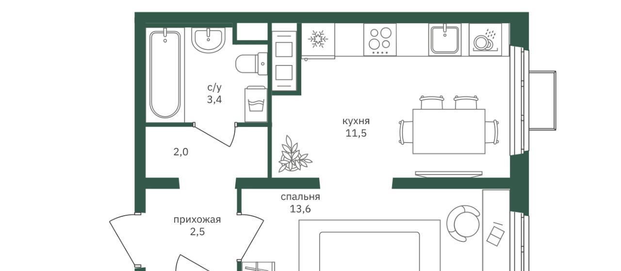 квартира г Москва метро Лесопарковая ш Варшавское 170ек/7 фото 1