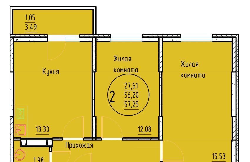 квартира г Ростов-на-Дону р-н Советский Левенцовский ЖК Грей фото 1