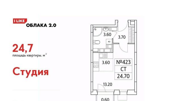 квартира г Люберцы Красная горка проезд Проектируемый 4 ЖК «Облака 2.0» Некрасовка фото