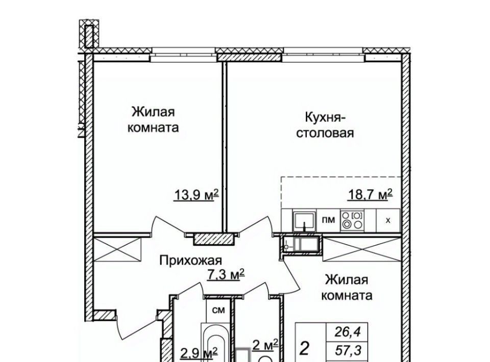 квартира г Нижний Новгород Горьковская ЖК «Новая Кузнечиха» 9 фото 1