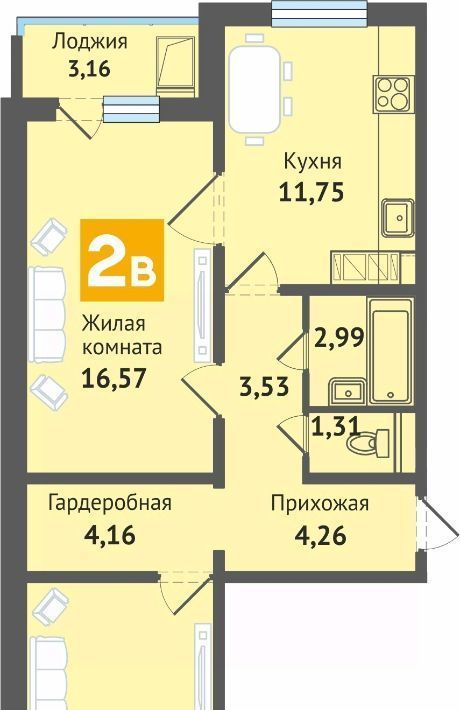 квартира р-н Медведевский пгт Медведево ул Героев специальной военной операции 8а фото 1