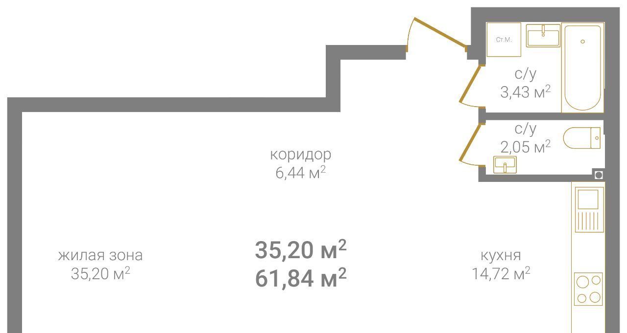 квартира г Нижний Новгород р-н Нижегородский Горьковская ул Барминская фото 1