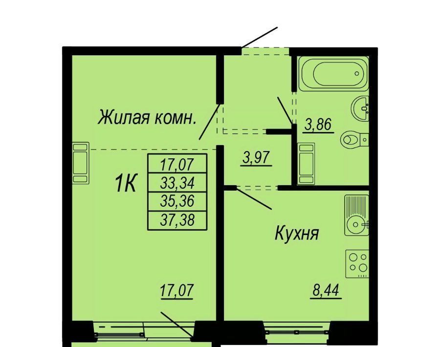 квартира г Хабаровск р-н Железнодорожный микрорайон «Берёзки» фото 1