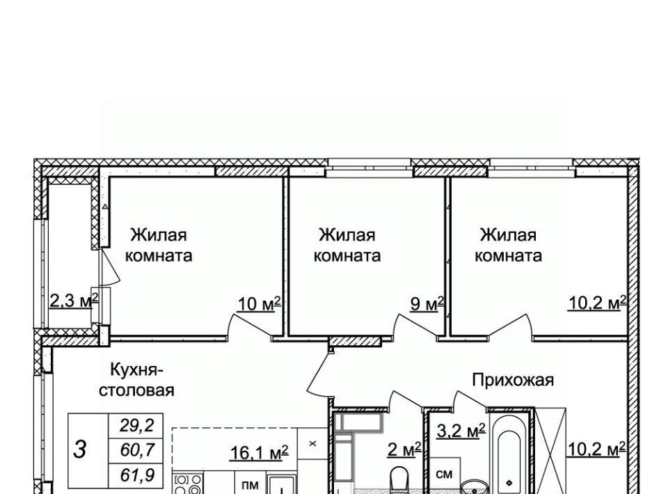 квартира г Нижний Новгород Горьковская ЖК «Новая Кузнечиха» 8 фото 1