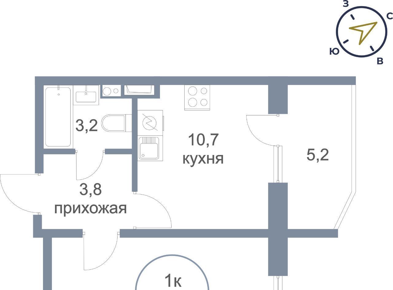 квартира р-н Сургутский пгт Белый Яр ул Единства 10 фото 1