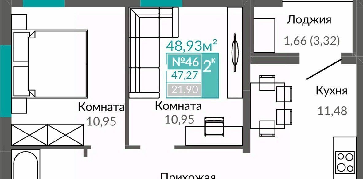 квартира г Симферополь р-н Киевский Крымская Роза, Горизонты жилой комплекс фото 1