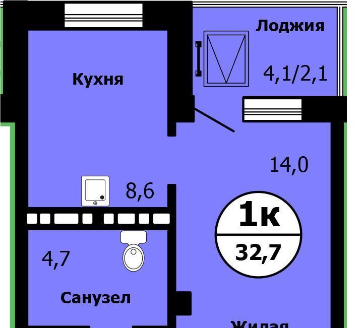 квартира г Красноярск р-н Свердловский ул Лесников 1 фото 1