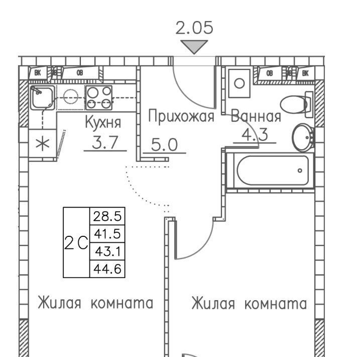 квартира г Владивосток р-н Ленинский ЖК «Гринхилс» фото 1