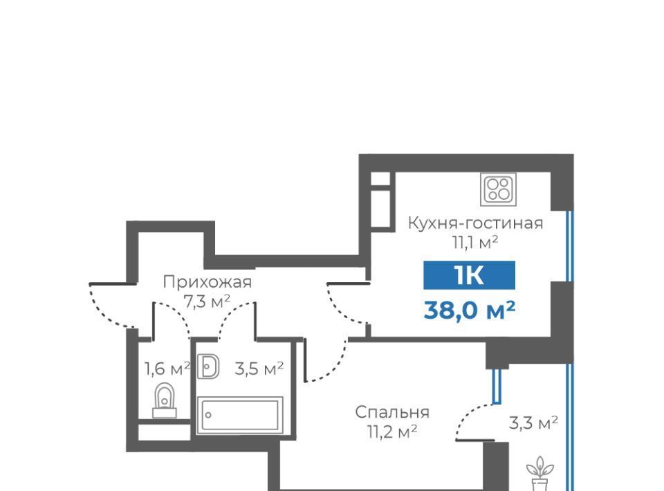 квартира г Тюмень р-н Калининский ул Интернациональная 197б фото 1