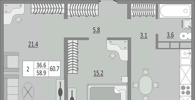 квартира р-н Дзержинский Северный 2 жилрайон, 15Б мкр фото