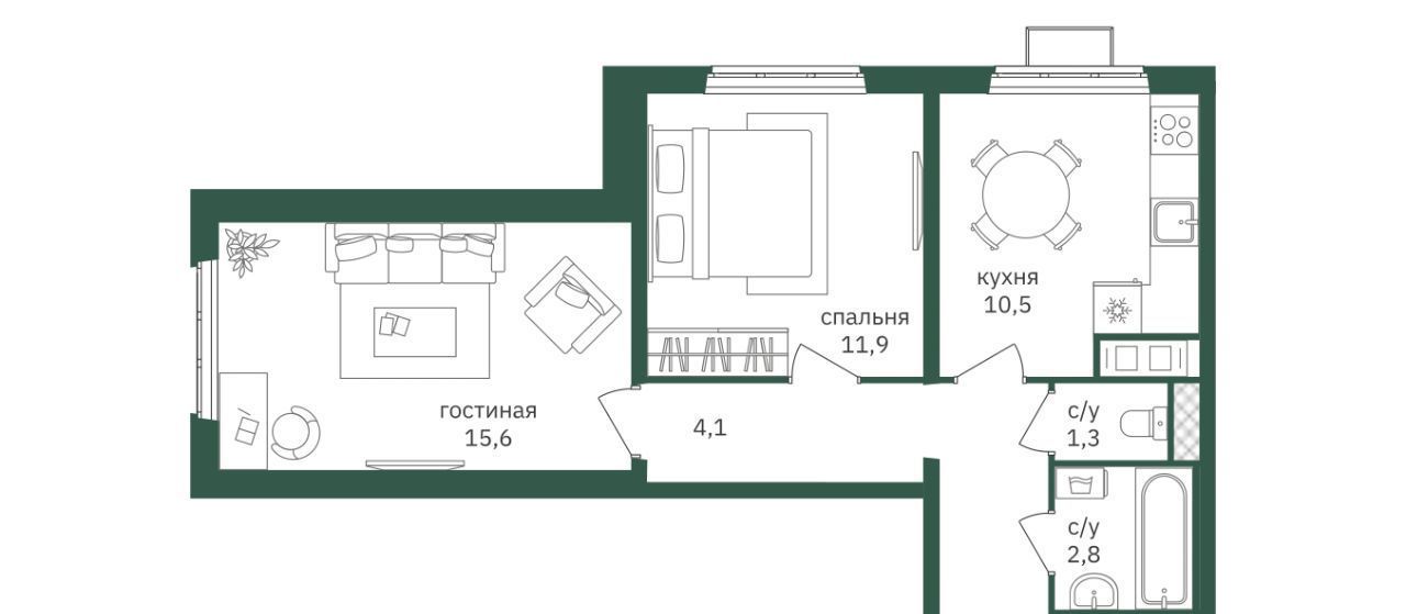 квартира г Москва метро Лесопарковая ш Варшавское 170ек/7 фото 1