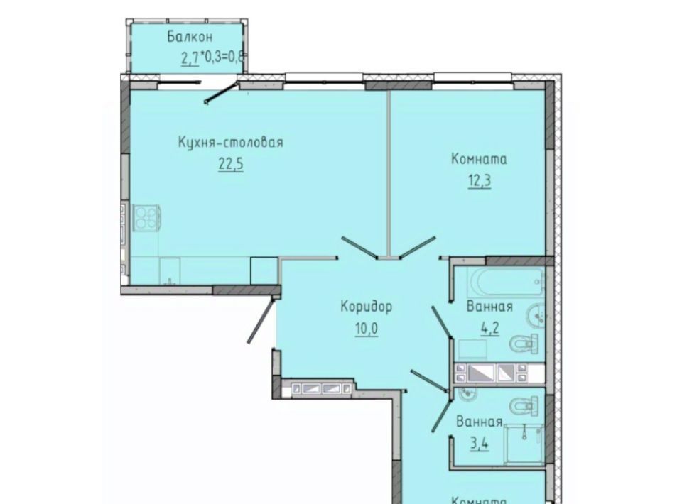 квартира г Ижевск р-н Первомайский ул Камбарская 94к/2 фото 1