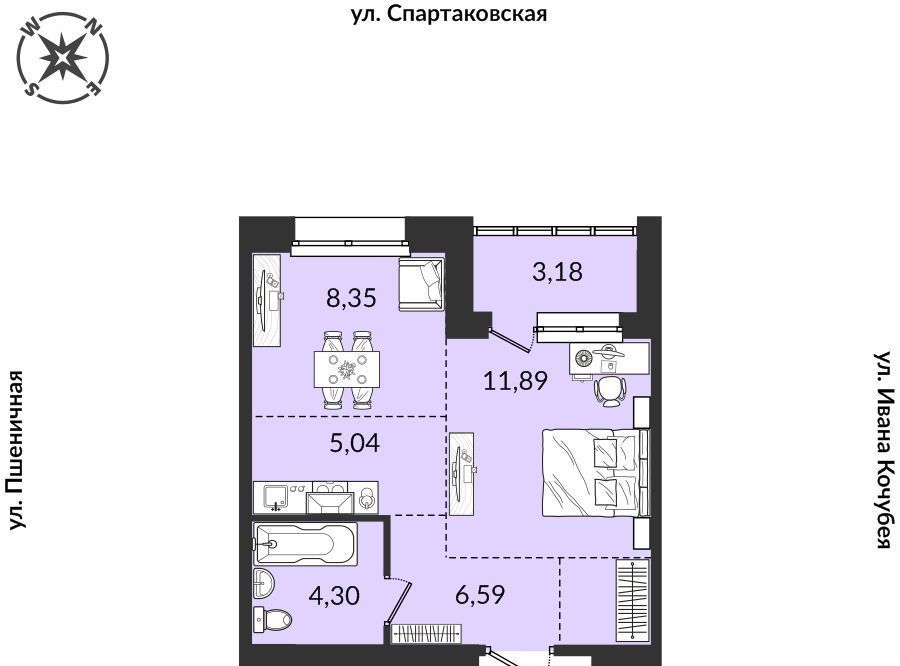 квартира г Иркутск р-н Правобережный Источник жилой комплекс фото 1