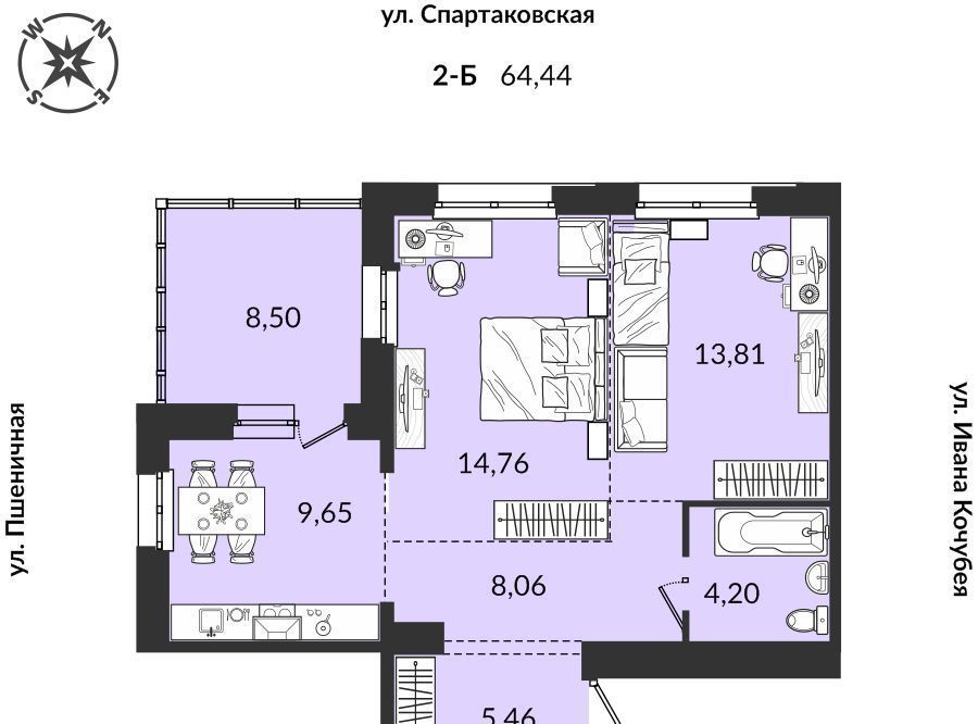 квартира г Иркутск р-н Правобережный ул Пшеничная фото 1