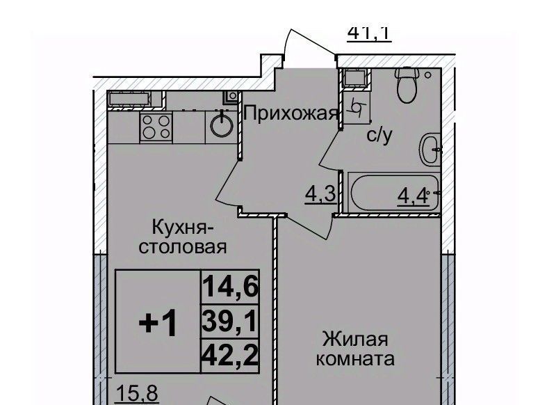 квартира г Нижний Новгород Горьковская ЖК «Горизонты Нижнего» фото 1