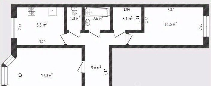 квартира г Новый Уренгой микрорайон Юбилейный 3/2 фото 1