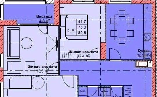квартира г Владивосток р-н Первомайский ЖК Каштановый двор 1/5 фото 1