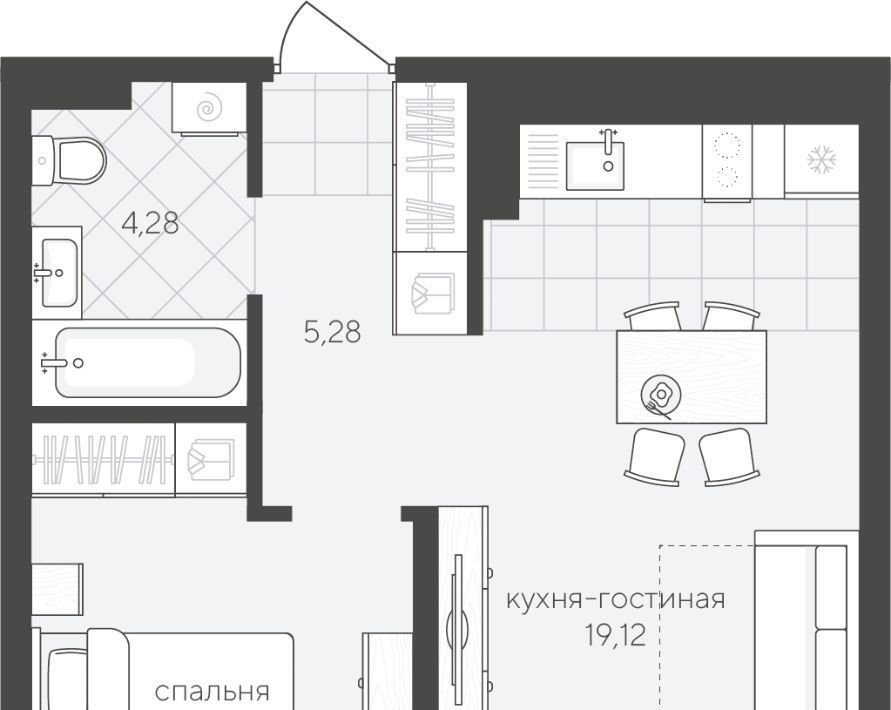 квартира г Тюмень р-н Калининский ул Василия Малкова 10 фото 1