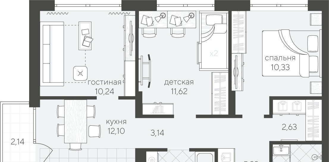 квартира г Тюмень р-н Ленинский ЖК «Скандиа. Квартал у озера» Ново-Гилевский жилрайон фото 1