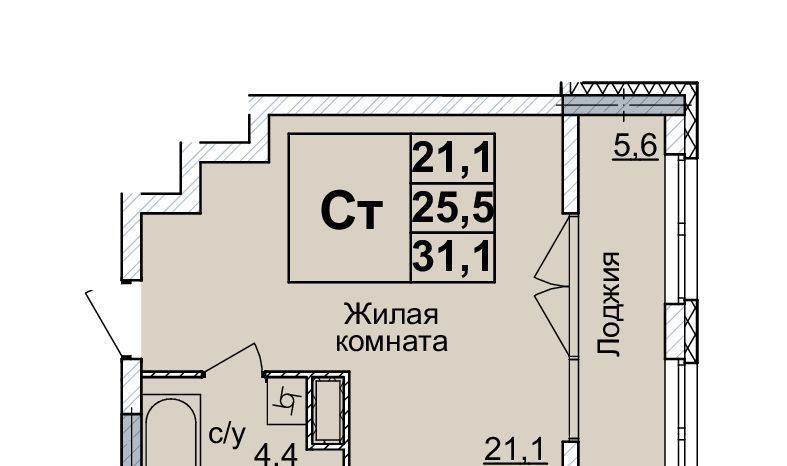 квартира г Нижний Новгород Горьковская ЖК «Горизонты Нижнего» фото 1