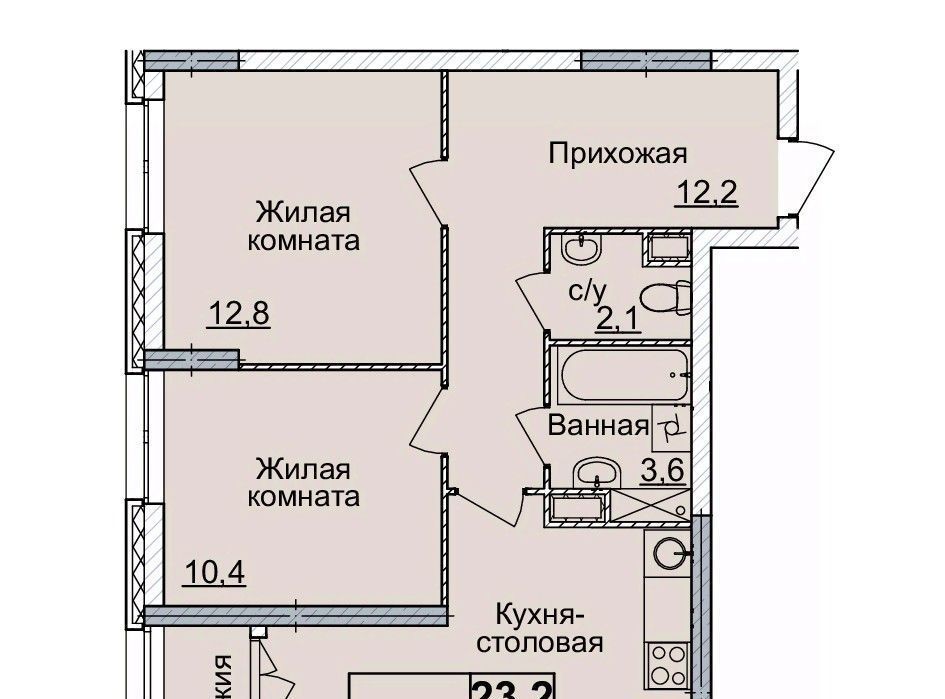 квартира г Нижний Новгород Горьковская ЖК «Горизонты Нижнего» фото 1