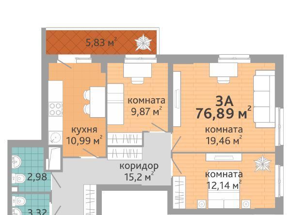 квартира г Екатеринбург Чкаловская ул Краснолесья 180/2 фото 1