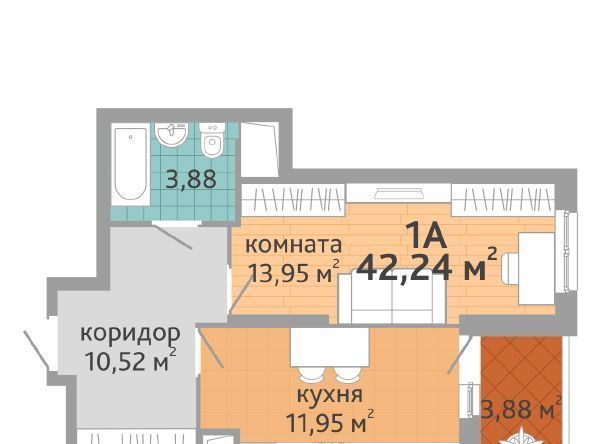 квартира г Екатеринбург Чкаловская ул Краснолесья 108/1 фото 1