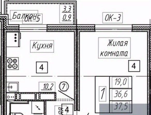 квартира р-н Новоусманский п Отрадное ул Осиновая фото 1