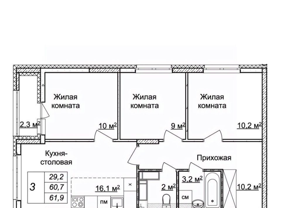 квартира г Нижний Новгород Горьковская ЖК «Новая Кузнечиха» 9 фото 1