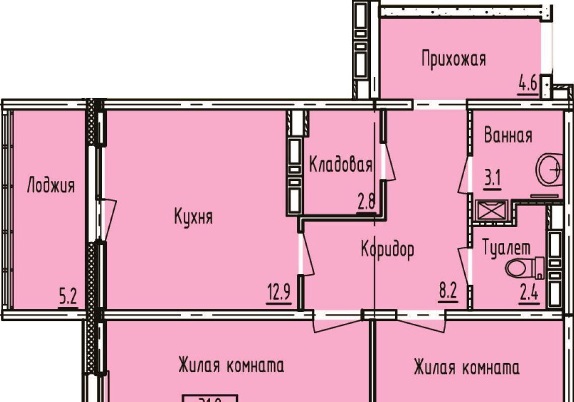 квартира р-н Зеленодольский г Зеленодольск Мирный фото 1