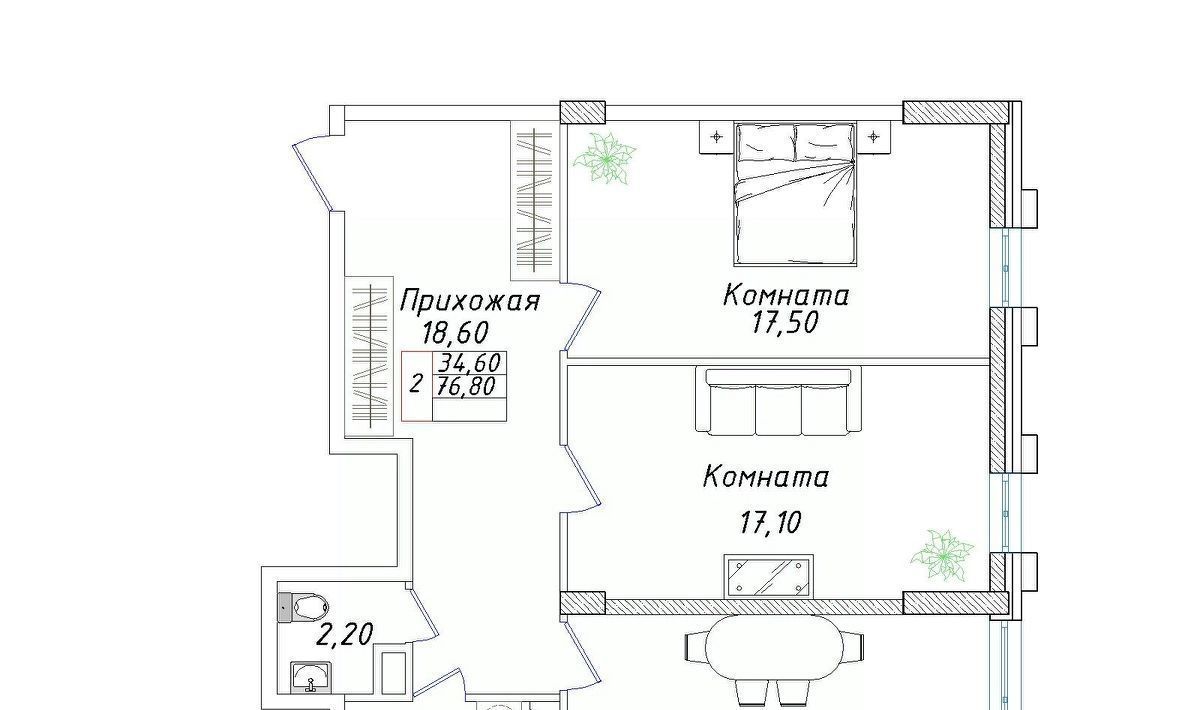 квартира г Ставрополь р-н Промышленный ул Якова Андрюшина 3 фото 1