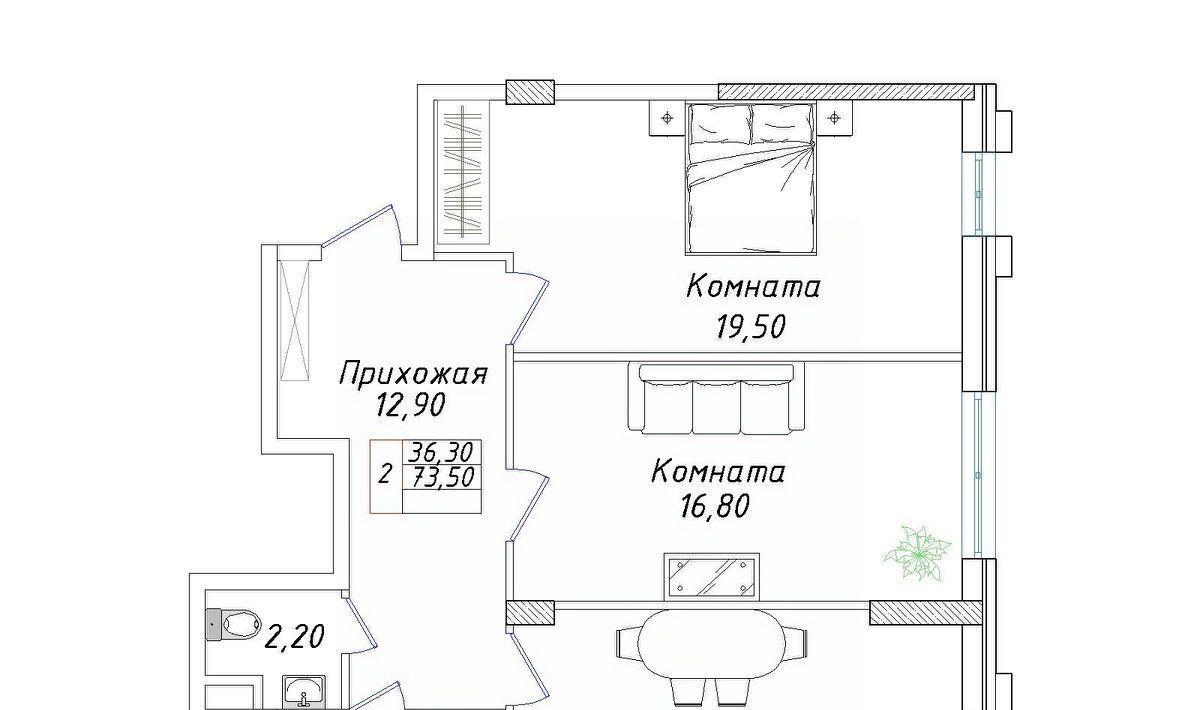 квартира г Ставрополь р-н Промышленный № 35 мкр, Лон Дом жилой комплекс фото 1
