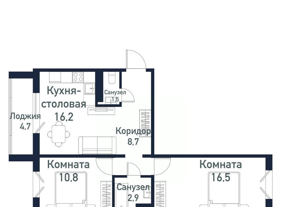 квартира р-н Сосновский п Пригородный ул Ласковая 5 Кременкульское с/пос фото 1