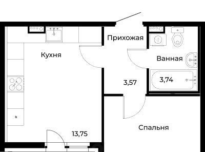 квартира р-н Всеволожский п Бугры б-р Петровский Девяткино фото 1