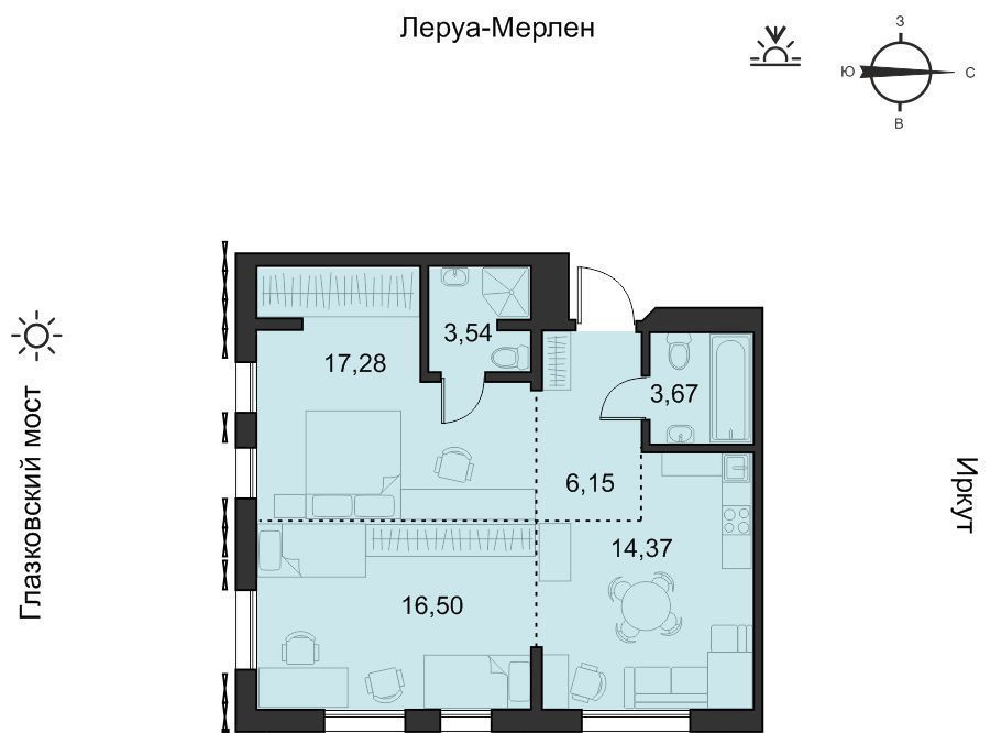 квартира г Иркутск р-н Свердловский ул Набережная Иркута 23 Затон кв-л фото 1