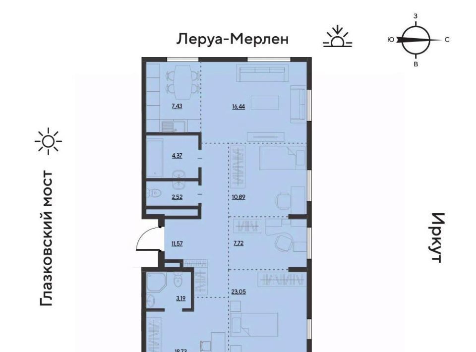 квартира г Иркутск р-н Свердловский ул Набережная Иркута 23 Затон кв-л фото 1