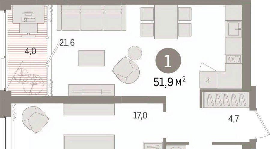 квартира г Сургут 35-й микрорайон ЖК квартал Новин 35-й фото 1