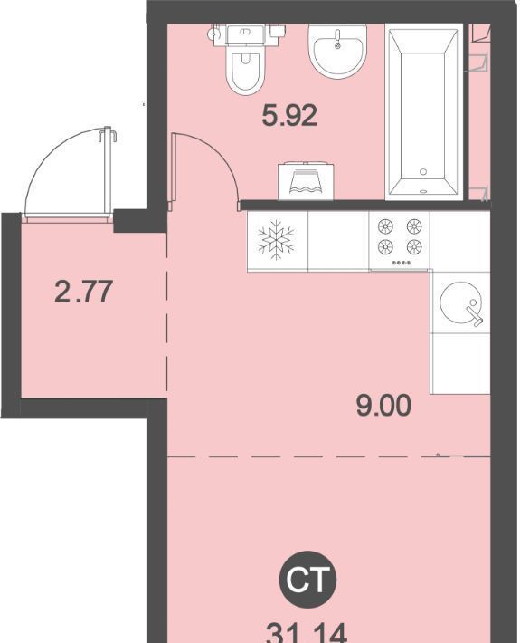 квартира г Владивосток р-н Первомайский ЖК «Клуб 25» фото 1