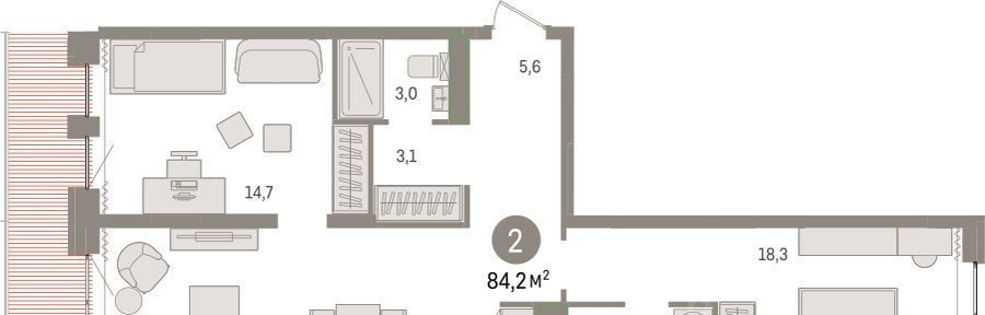 квартира г Сургут 35-й микрорайон ЖК квартал Новин 35-й фото 1