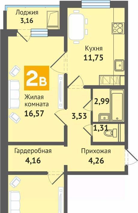 квартира г Чебоксары р-н Ленинский ул Академика В.Н.Челомея 12 фото 1