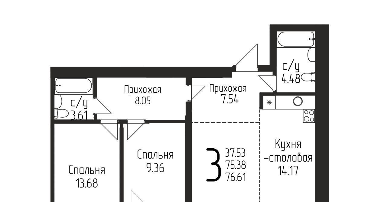 квартира г Уфа р-н Кировский ул Испытателей 89 фото 1