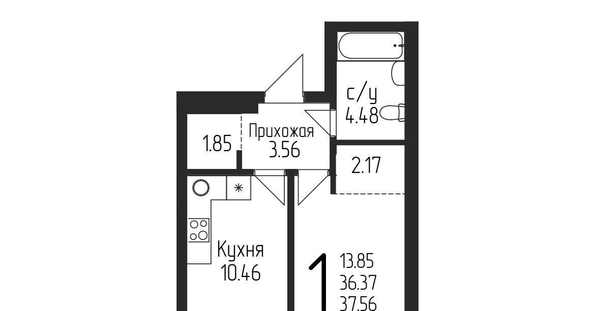 квартира г Уфа р-н Кировский ул Испытателей 89 фото 1